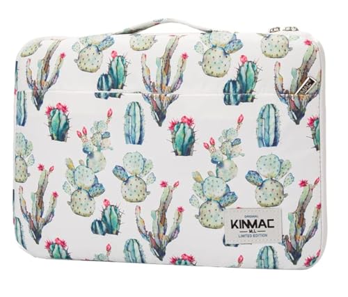 Kinmac 360° Heavy Duty Protective Laptop Sleeve Case Bag Cover with Handle for MacBook Air 13 inch,iPad Pro 13 inch and 13.3 inch HP,Dell,Lenovo,Asus,Acer Laptop (Cactus) - color: Cactus, size: 12 inch-13.3 inch