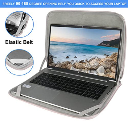 Laptop Sleeve Case 15.6 Inch, Durable Shockproof Protective Cover Flip Case Briefcase Carrying Bag Compatible with 15.6" HP, ASUS, Lenovo, Acer, Notebook, Computer, Ultrabook, Chromebook, Pink - color: Pink, size: 15.6 Inch