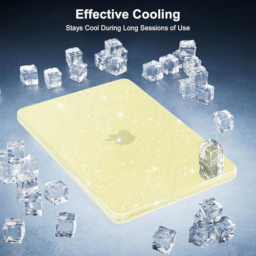 MOSISO Sparkly Glitter Case Compatible with MacBook Neo Case 13 inch 2026 | Model A3404 with A18 Pro Chip, Crack-Resistant Protective Hard Shell Case&Keyboard Cover&ScreenFilm&Pouch, Citrus - color: Citrus