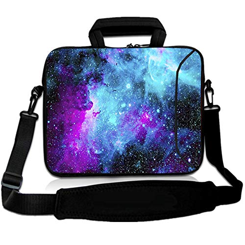 10 inch Messenger Bag Carring Case Sleeve with Handle Accessory Pocket Fits 7 to 10-Inch Laptops/Notebook/ebooks/Kids Tablet/Pad (7-10.2 inch, Galaxy) - color: Galaxy, size: 7-10.2 inch