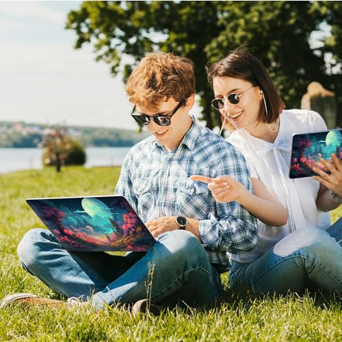 Universal Laptop Skin Sticker with 2 Wrist Pad Skins, Waterproof Scratch Resistant Vinyl Laptop Cover Decal, Cut to Fit for 11–15.6 Inch MacBook HP Dell Lenovo, Fantasy Forest Full Moon - color: Fantasy Forest Full Moon