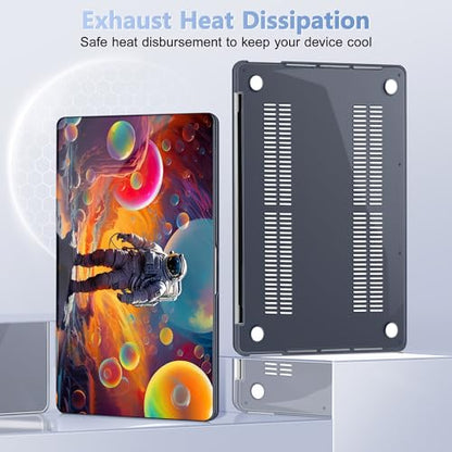 May Chen Compatible with MacBook Pro 13 inch Case 2022 2021 2020 Release Models A2338 M2 M1 A2251 A2289, Plastic Hard Shell Case for MacBook Pro 13 Inch with Touch Bar Fits Touch ID, Astronaut S929 - color: Astronaut S929