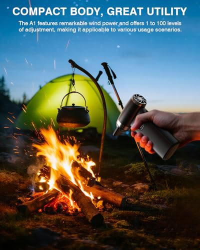 Compressed Air Duster Electric Blower Cordless Canned Air Substitute | 90000RPM 60 MPH High Wind Speed 6000mAh Battery Powerful Cleaner for Computer, Car, Home, etc.