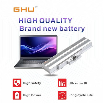 GHU New Battery 58WH Replacement for VGP-BPS13B VGP-BPS13/Q VGP-BPS13B/Q VGP-BPS21A VGP-BPS13 VGP-BPS13A VGP-BPL13 VGP-BPS13A/B VGP-BPS13B/S VGP-BPS21 Compatible for Vaio VGN-CS VGN-FW VGN-AW - style: 58Wh/(VGP-BPS13 Silver)