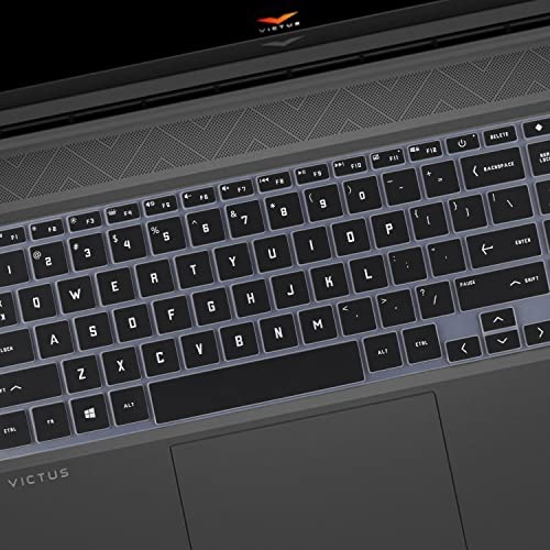 Keyboard Cover for 2026-2023 HP Victus 15 Gaming Laptop 15.6"/Victus 16.1" 15z-fb200/100 15t-fa100 15-fa2013dx 15-fa2082wm 15-fb3001nr 15-fb3093dx fa0033dx 16-d0506la 16-s1023dx 16-r1006ns 16-e0076ax - color: Black