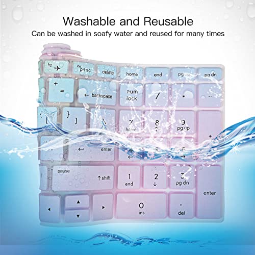 Keyboard Cover for 15.6 17.3 HP Laptop 15-dw 15-dy 15-ef 15-da/db/bs 15t-dw400 15-dw0083wm 15-dy2073dx 15t-dy200 15z-ef2000|HP Envy X360 15m-dr/ds 17-bs/bw/by/ca 17-by4013dx by4623dx 17-by4025nr Skin - color: Rainbow Color