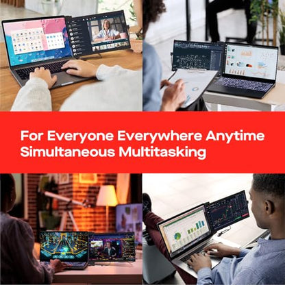MP Portable Monitor - 2026 Mobile Pixels Nexus 13.3" Laptop Screen Extender | IPS Ultra Slim Laptop Monitors, USB C/USB A/HDMI 1080P Monitor for 14"-17" Laptops, Windows/macOS/Android/Switch Compatible