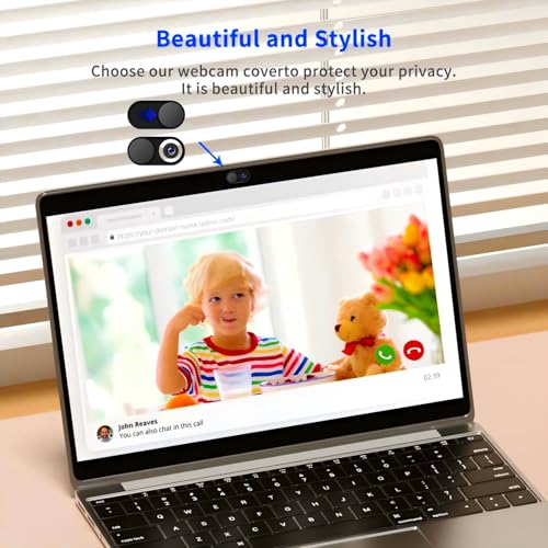 Ultra-thin magnetic sliding webcam cover, suitable for iPhone, iPad, MacBook Pro, desktop computers, mobile phones, PC accessories webcam blocker slider, excellent privacy protection - [3 Pack Black]
