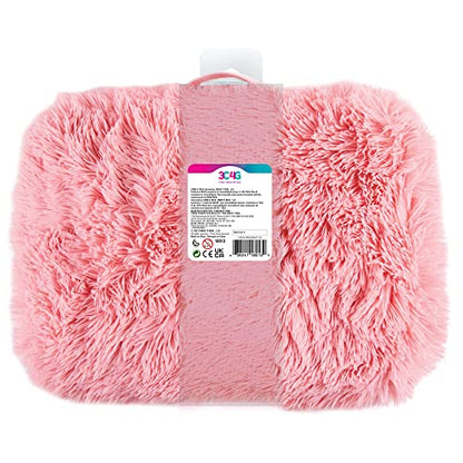 3C4G Pink & Gold Deluxe Fur Lap Desk, Take Tech on The Go, Includes a Media Slot that Perfectly Holds Tablets & Phones, for Ages 6 and up by Make It Real - style: Pink & Gold Fur