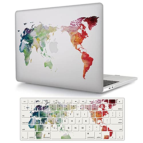 Protective Case Compatible with MacBook Pro 13 inch with CD-ROM Model: A1278(Old Version 2012/2011/2010/2009/2008), Plastic Hard Shell Case Cover & Keyboard Cover Skin - Map - color: Map, size: A1278(Pro 13 w/CD-ROM 2008-2012)