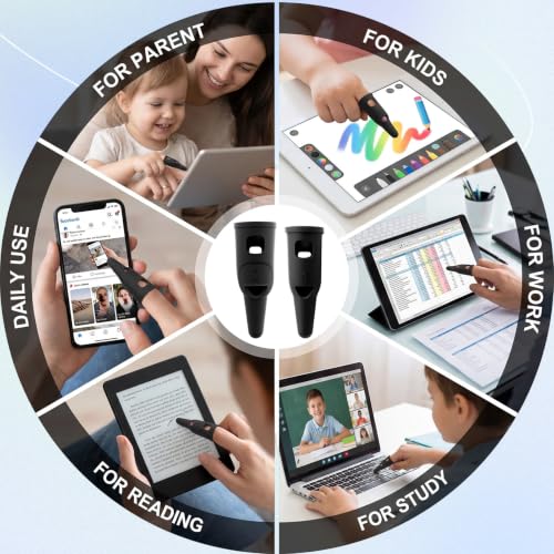 4 Pack Finger Stylus Pen for Touchscreen - 2 Sizes Touch Screens Pen Adults | High Precision Sensitivity Silicone Capacitive Stylus Suitable for iPad/iPhone/Android Phones Tablets