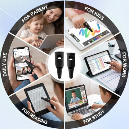 4 Pack Finger Stylus Pen for Touchscreen - 2 Sizes Touch Screens Pen Adults | High Precision Sensitivity Silicone Capacitive Stylus Suitable for iPad/iPhone/Android Phones Tablets