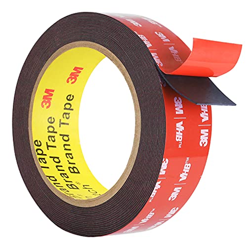 Double Sided Tape Heavy Duty, Adhesive Mounting Tape Waterproof, 16.4 FT x 0.94 IN, Strong Foam Tape for Walls, Automotive, Home Office Decor, Made of 3M VHB Tape (Pack of 1) | Outdoor Waterproof, Stick Foam Mounting Tape for Walls Automotive Trim Home Of