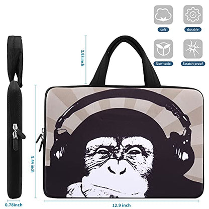 iColor 11 11.6 12 12.1 12.5 Laptop Carrying Bag Chromebook Case Notebook Ultrabook Tablet Handle Tote Cover Neoprene Sleeve for Apple MacBook Air Samsung Google Acer HP DELL Lenovo Asus ICB12-09 - color: Black