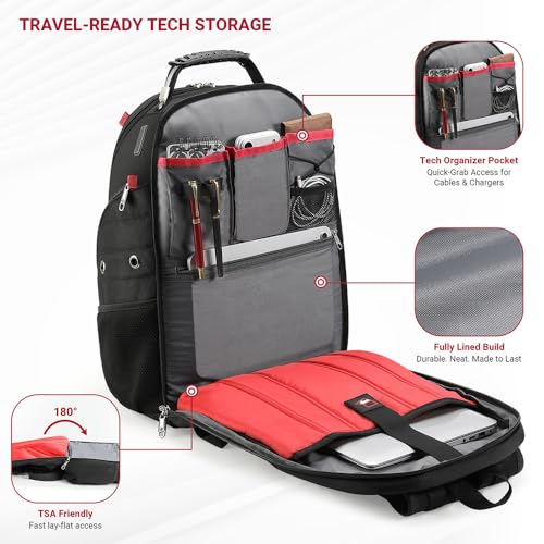 star cloud Rolling Laptop Bag with 4 Spinner Wheels & 17.3" Laptop Backpack Bundle – Business Travel Carry On Set with USB & Type-C Charging Ports
