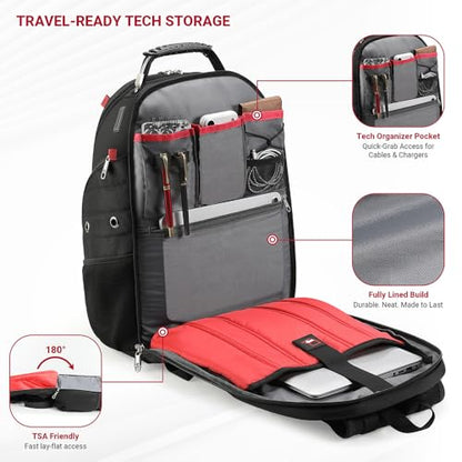 star cloud Rolling Laptop Bag with 4 Spinner Wheels & 17.3" Laptop Backpack Bundle – Business Travel Carry On Set with USB & Type-C Charging Ports