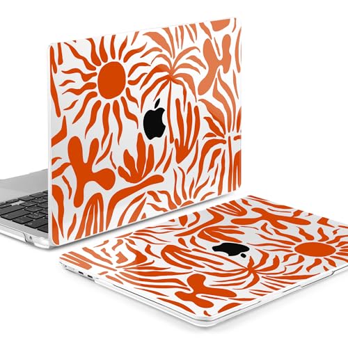 MEEgoodo Case for M5/M4/M3/M2 MacBook Air 13 inch Case 2026 2025 2024 2022, Fit Model A3449/A3240/A3113/A2681, Laptop Hard Shell Compatible with MacBook Air 13.6-inch, Abstract Sun & Palm Tree - color: Abstract Sun & Palm Tree