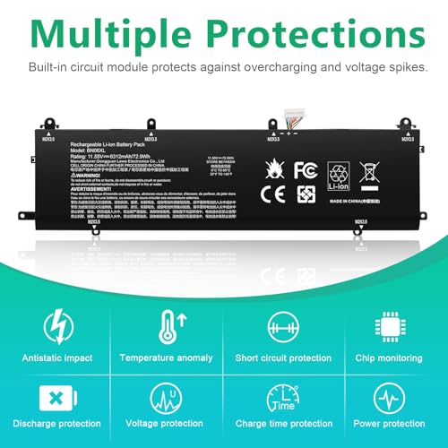 BN06XL BNO6XL L68299-005 Battery for HP Spectre X360 BN06XL 15 15-eb000 15-eb0xxx 15-eb1xxx 15-EB0053DX 15-EB0043DX 15-EB1043DX 15T-EB000 15T-EB100 15T-EB 15-EB Series BN06072XL L68235-1C1 11.55V - color: BN06XL