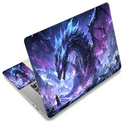 Laptop Skin Sticker Decal, Universal Reusable Vinyl Laptop Cover for 12" 13" 13.3" 14" 15" 15.4" 15.6" Notebook PC, Waterproof Scratch-Resistant with 2 Wrist Pads, Easy to Apply & Remove,C Dragon - color: C Dragon