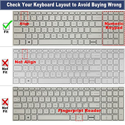Keyboard Cover for 17.3 HP Laptop 17 17-cp 17z-cp 17-cp1035cl 17-cp2124od 17-cp0004dx 17-cp0035cl cp0097nr 17-cp0002ds 17-cp1124od 17-cp3005dx cp2099nr 17-cp3055cl cp0011ds cp0025cl cp3047nr cp0700dx - color: GradualPink(Regular Letters)