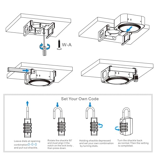 Under Desk Mount for Mac Mini M4/M4 Pro | Anti-Theft Metal Bracket with Password Lock & Protective Padding |VESA-Compatible Hidden Installation (Desk/Monitor)