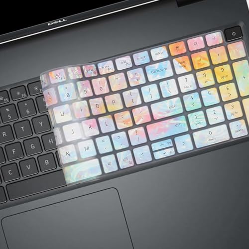 Keyboard Cover for Dell Latitude 3550 3540 5520 5521 5530 5531 5540 5550 & Precision 3590 3591 3580 3581 3560 3570 3561 3571 Laptop, Dell Latitude 15.6 inch Laptop US Keyboard Skin - color: Colors