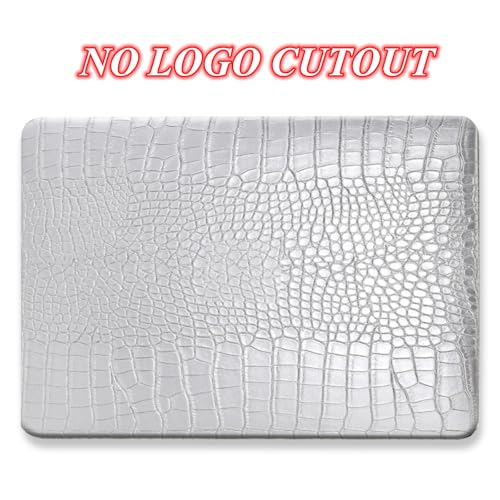DTangLsm for Crocodile MacBook Air 15 inch Case 2026 2025-2023 M5 M4 M3 M2 | Model A3448 A3241 A3114 A2941, Crocodile Skin Alligator PU Leather Hard Shell Mac Air 15 Case & Keyboard Cover, Shiny Silver - color: Crocodile Shining Silver