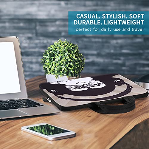 iColor 11 11.6 12 12.1 12.5 Laptop Carrying Bag Chromebook Case Notebook Ultrabook Tablet Handle Tote Cover Neoprene Sleeve for Apple MacBook Air Samsung Google Acer HP DELL Lenovo Asus ICB12-09 - color: Black