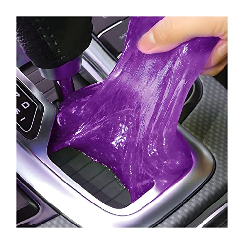 Moly Magnolia Cleaning Gel for Car, Auto Detailing Tools Car Interior Cleaner Putty, Dust Cleaning Mud Removal, Putty Cleaning Keyboard Cleaner for PC Laptop Keyboard Tablet Air Vents Camera (Purple) - color: Purple
