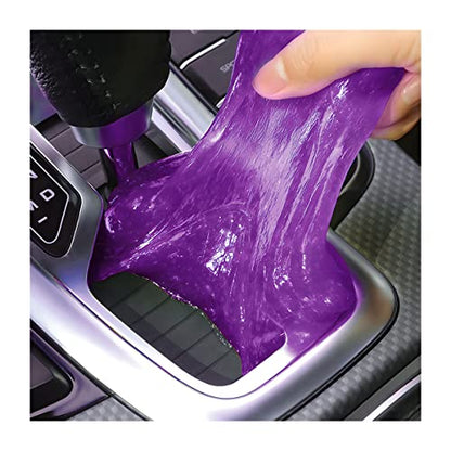 Moly Magnolia Cleaning Gel for Car, Auto Detailing Tools Car Interior Cleaner Putty, Dust Cleaning Mud Removal, Putty Cleaning Keyboard Cleaner for PC Laptop Keyboard Tablet Air Vents Camera (Purple) - color: Purple