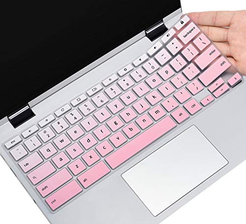 Lenovo Chromebook Keyboard Cover Skin - Flex 3, IdeaPad 3, Spin X360, Flex 5, C330/C340 100e/300e/500e, Ombre Pink - color: Ombre Pink