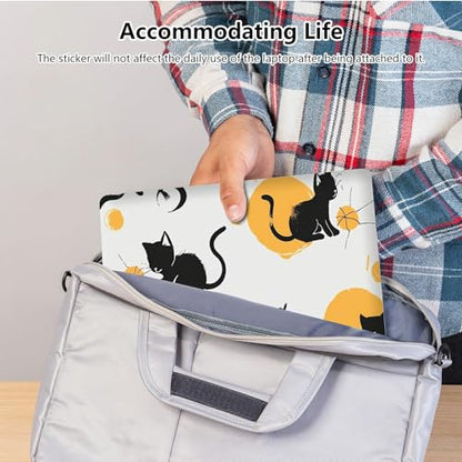 Universal Laptop Skin Sticker with 2 Wrist Pad Skins, Waterproof Scratch Resistant Vinyl Laptop Cover Decal, Cut to Fit for 11–15.6 Inch MacBook HP Dell Lenovo, Cat Pet - color: Cat Pet