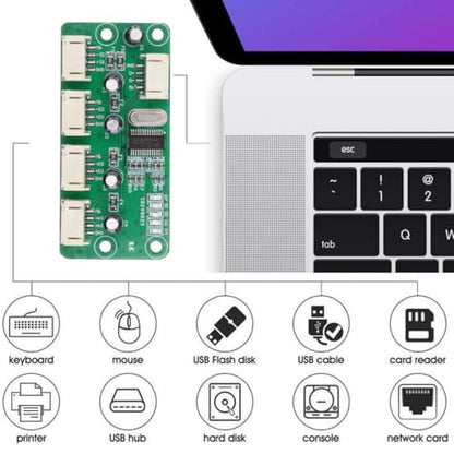 ChenYang 4 Port USB 2.0 HUB,Pitch=2.0mm 4Pin 1 to 4 Splitter Port Multiplier Expansion Adapter for Laptop/Flash Drive/Keyborad/Mouse - style: PH2.0 1-to-4 PH2.0
