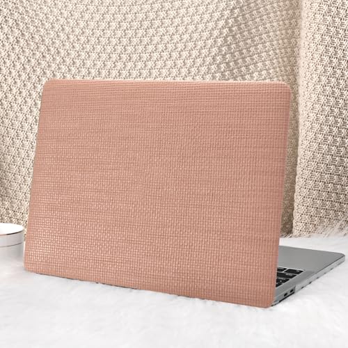 Seorsok Compatible with MacBook Pro14inch Case 2026 2025-2021 M5 M4 M3 A3426 A3427 A3434 A3112 A3185 A3401 M2 A2779 M1 A2442,Leather Plastic Hard Shell Case&Keyboard Cover,Reddish Woven No Logo Cutout - color: Reddish, size: Pro14 A3426/A3427/A3112/A3185/