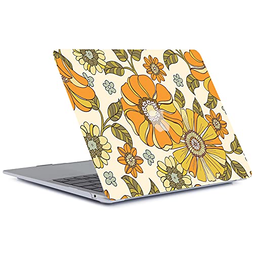 Laptop Case Compatible With Old Version MacBook Pro 13 Inch A1278 (2008-2012) With CD-ROM - Plastic Hard Shell Cover & Keyboard Skin - Yellow Flowers - color: 1356 Yellow flowers, size: Pro 13" w/CD-ROM 2008-2012(A1278)