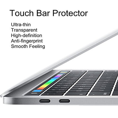 Se7enline Compatible with MacBook Pro 16 inch Touch Bar Cover&Track Pad Protector Protective Film Accessories for Mac Pro 16 inch with Touch bar Touch ID 2019 Released Model A2141, Clear/Transparent - size: 16 inch