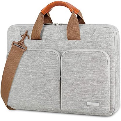 Lacdo 360° Protective Laptop Shoulder Bag, 16 inch Computer Bag for 16 inch MacBook Pro M5 Pro/Max A3428 A3429 (2026), M4/M3/M2/M1 Pro Max A3403 A3186 A2991 A2780 A2485 2024-2019 Messenger Bag, Gray - color: Gray, size: 16 Inch New MacBook Pro
