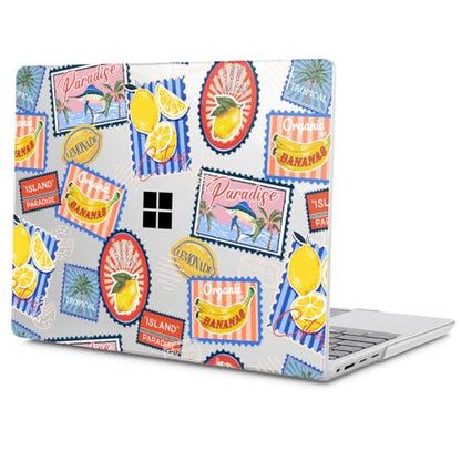 Case for Surface Laptop 5/4/3 13.5", Post Stamps | Hard Shell Case with Keyboard Cover & Screen Protector. Fits Surface Laptop 5/4/3 13.5" Metal Palm Rest Models 1951/1868. - color: Post Stamps