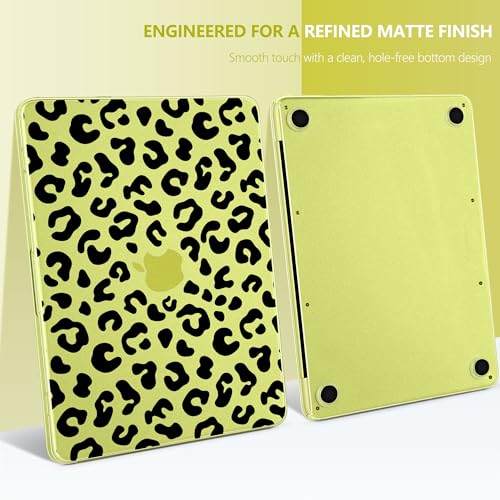 for MacBook Neo 13 inch Case 2026 (Model A3404), Artistic Leopard Pattern Ultra Slim Frosted Matte Hard Shell, Anti-Scratch & Fingerprint Resistant Cover, Leopard Citrus - color: Leopard Citrus