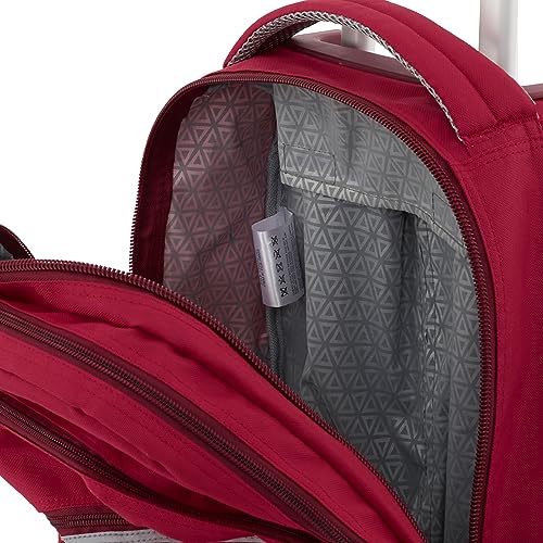 Travelers Club 20" Rolling Backpack with Laptop Compartment, Red - color: Red, size: 20 Inch