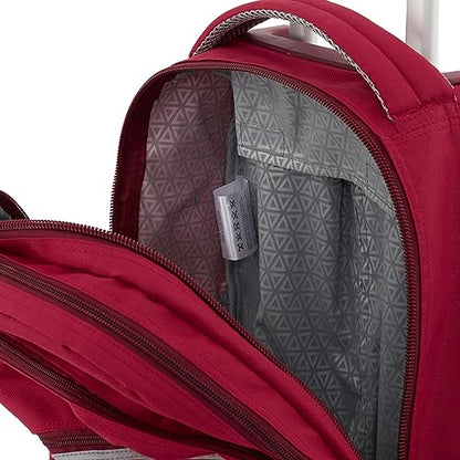 Travelers Club 20" Rolling Backpack with Laptop Compartment, Red - color: Red, size: 20 Inch