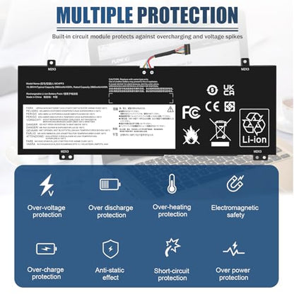 L18C4PF3 L18M4PF3 L18M4PF4 L18C4PF4 Laptop Battery for Lenovo ideapad C340-14API C340-14IML C340-14IWL S540-14API S540-14IML S540-14IWL Flex-14IML Flex-14API 81SS000DUS 81SS0005US 5B10T09081 - size: 9.56*3.38*0.16inch