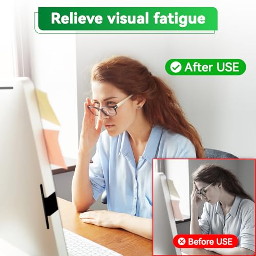 [2 Pack] Magnetic Hanging 27 Inch Computer Anti Blue Light Screen Protector for 16:9 Aspect Ratio Widescreen Monitor, Eye Protection Anti-Glare Light LED PC Screen Protector, Removable 27in Protective Film - size: 27 inch
