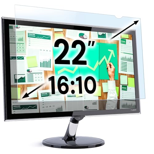 22 inch Blue Light Blocking Screen Protector Panel for 16:10 Widescreen Computer Monitor and Laptop - PC Anti-UV Eye Protection Filter Film - Anti-Scratch Diagonal Frame Shield [1 Pack] - color: Blue Screen for Monitor, size: [1 Pack] 22" DIAGONAL (16:10)