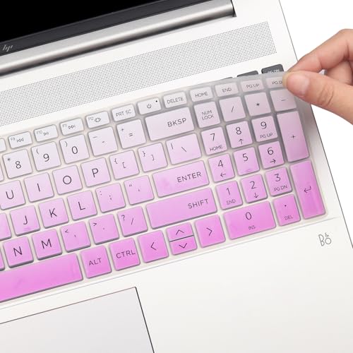 Keyboard Cover for New HP 15.6 Laptop 15-fc 15-fd Series 15z-fc000 15t-fd000/fd100 15-fd0023dx 15-fd0005dx 15-fd0883nr 15-fd0083wm 15-fd0127dx 15-fd0182wm 15-fd0123dx 15-fd1055cl 15-fd0081wm fd0099nr - color: OmbrePurple
