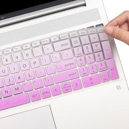 Keyboard Cover for New HP 15.6 Laptop 15-fc 15-fd Series 15z-fc000 15t-fd000/fd100 15-fd0023dx 15-fd0005dx 15-fd0883nr 15-fd0083wm 15-fd0127dx 15-fd0182wm 15-fd0123dx 15-fd1055cl 15-fd0081wm fd0099nr - color: OmbrePurple
