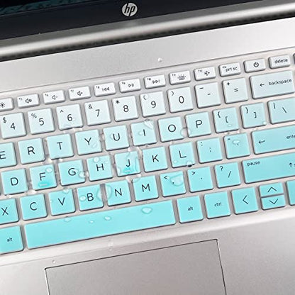 Keyboard Cover for 17.3 HP Laptop 17 17-cp 17z-cp 17-cn 17z-cp000 17-cp0056 17-cp1035cl 17-cp2124od 17-cp0700dx 17-cp0025cl 17-cp0031 17-cp0004dx 17-cp0035cl 17cp0097nr 17-cp0002ds 17-cp1124od - color: MintGreen(Regular Letters)