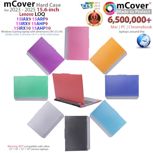 mCover Case ONLY Compatible for 2023-2025 15.6" Lenovo LOQ 15IAX9 15ARP9 15IRX9 15AHP9 15IRX10 15AHP10 Series Windows Computers (NOT for Other Lenovo Models)- Green - color: Green