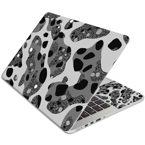 15.6 Inch Laptop Skin Sticker, Reusable Vinyl Cover Protector with 2 Wrist Pad Skins, Removable Waterproof Scratch-Resistant for 12-15.6 Inch Laptop Notebook,Glittering Leopard Print - color: Glittering Leopard Print
