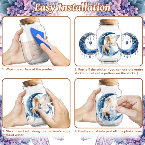 Elf UV DTF Cup Wraps, 10 Sheets Transfer Sticker | Waterproof UV DTF Stickers, Custom Vinyl Decals for 16oz Coffee Cups Tumblers Bottles Mugs, DIY Gifts & Crafts - style: Elf
